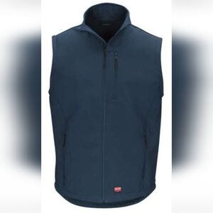 Men's Navy "Red Kap" Soft Shell Vest 4XL DWR Finsh Wind & Water Resistant Zip